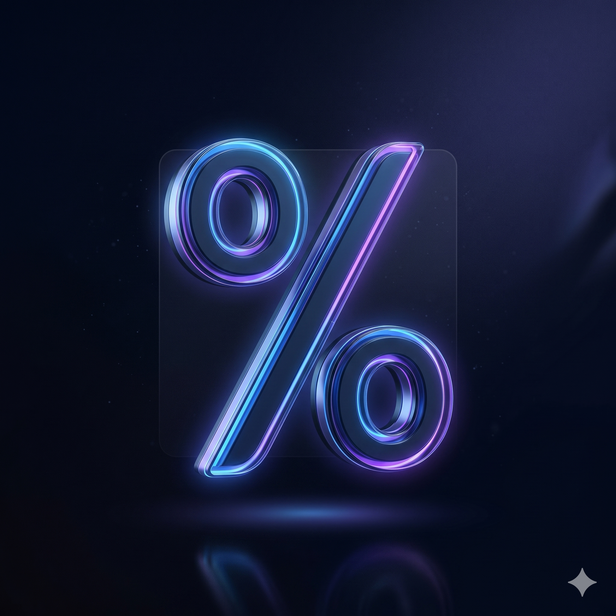 Símbolo de porcentagem representando catálogo e preços